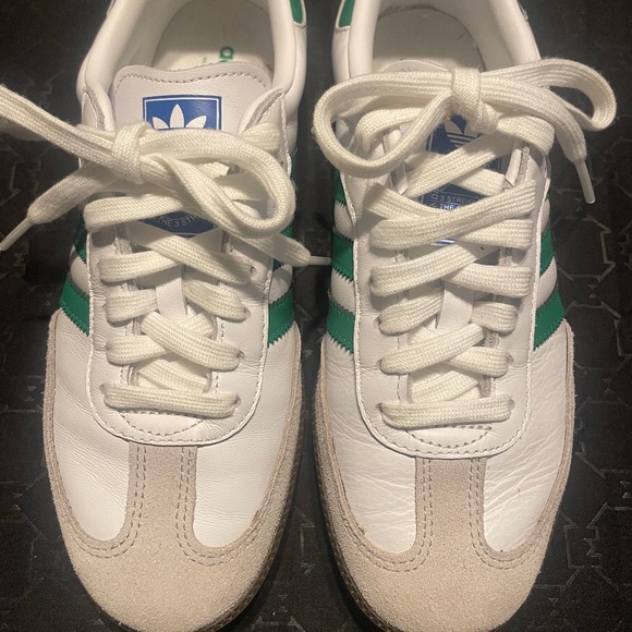 Green & White Adidas Samba - Picture 1 of 4